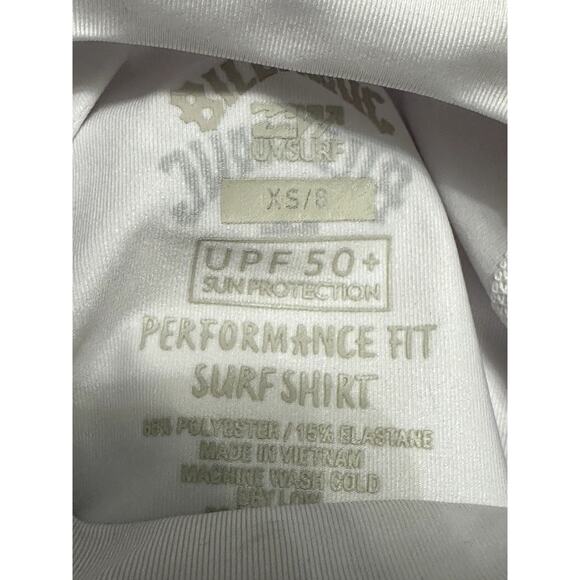 Billabong Unisex Swim Rashgaurd Shirt White Kids SX/8 NWT Short Sleeve High Neck - Picture 8 of 8